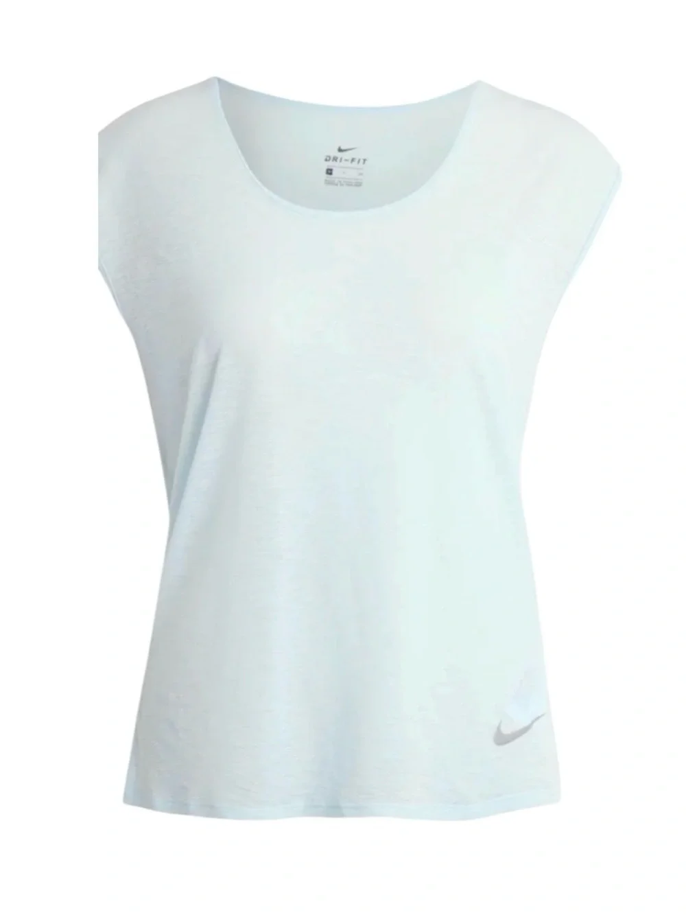 Nike Dri Fit Sheer Powder Blue  Athletic Top size women’s small
